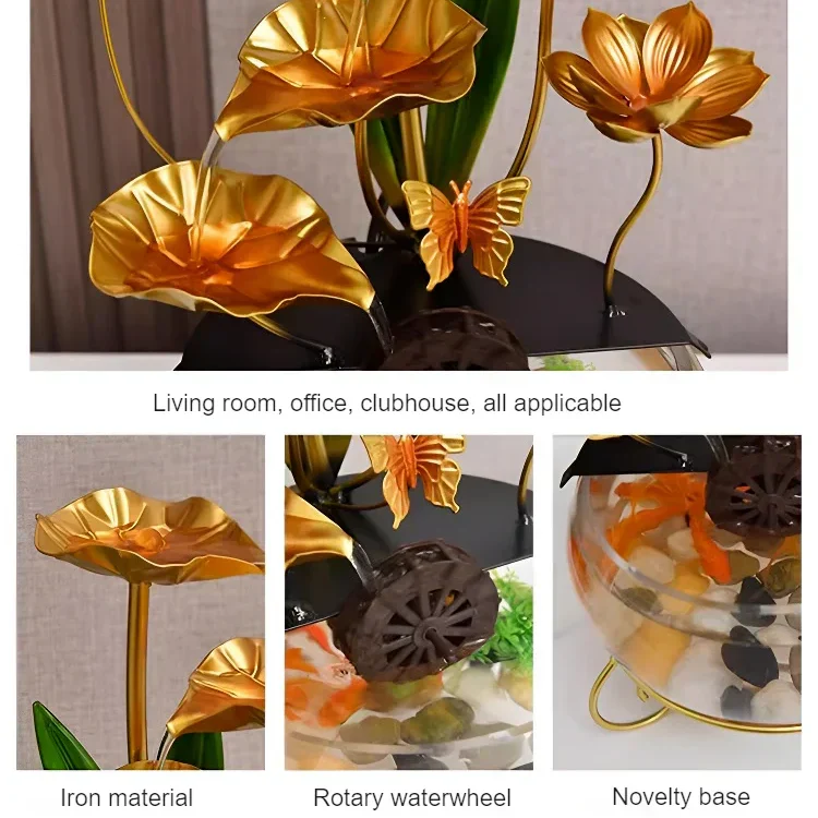 Luxury Creative Lotus Fishbowl Ornament - Image 2