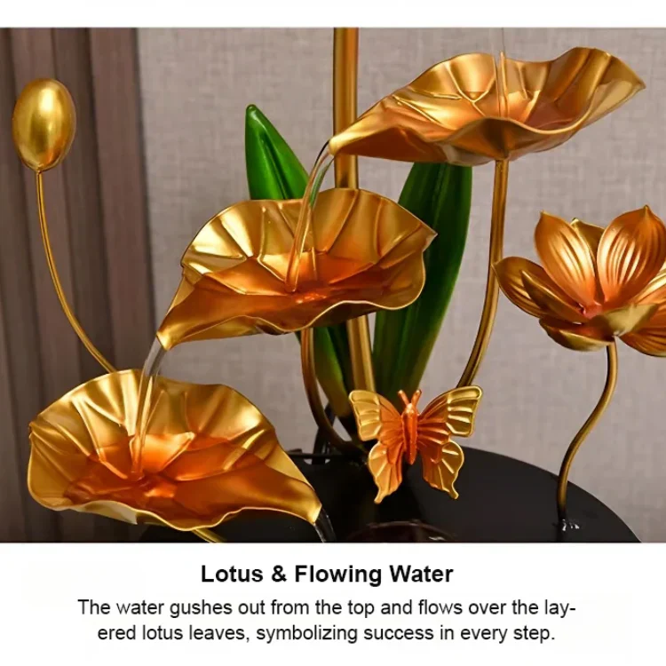 Luxury Creative Lotus Fishbowl Ornament - Image 4
