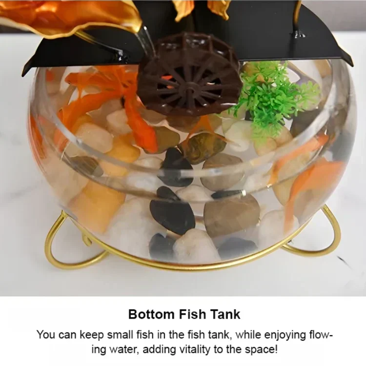 Luxury Creative Lotus Fishbowl Ornament - Image 5