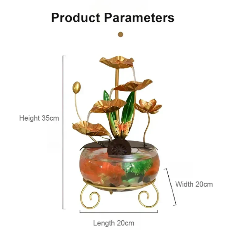 Luxury Creative Lotus Fishbowl Ornament - Image 7
