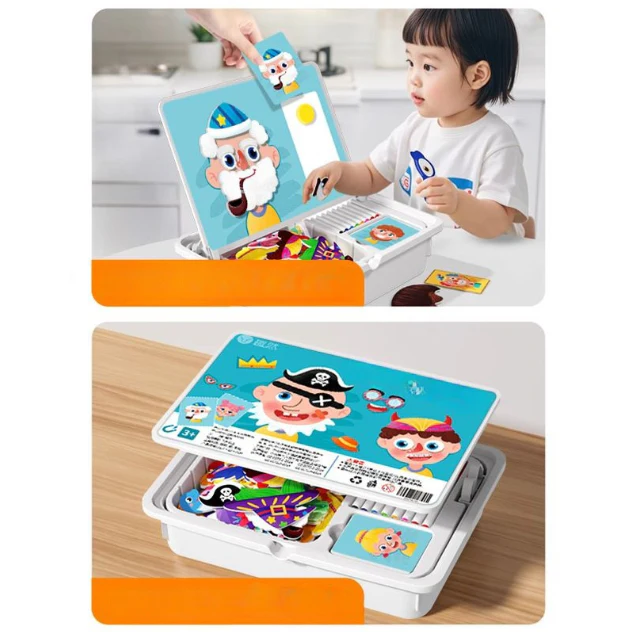🔥Halloween Early Bird Sale🎉 Magnetic Puzzle Dress-Up Game Children's Double-Sided Educational Toy Portable Preschool Learning Toy - Image 2