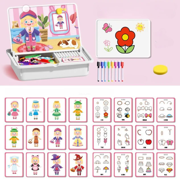 🔥Halloween Early Bird Sale🎉 Magnetic Puzzle Dress-Up Game Children's Double-Sided Educational Toy Portable Preschool Learning Toy - Image 8