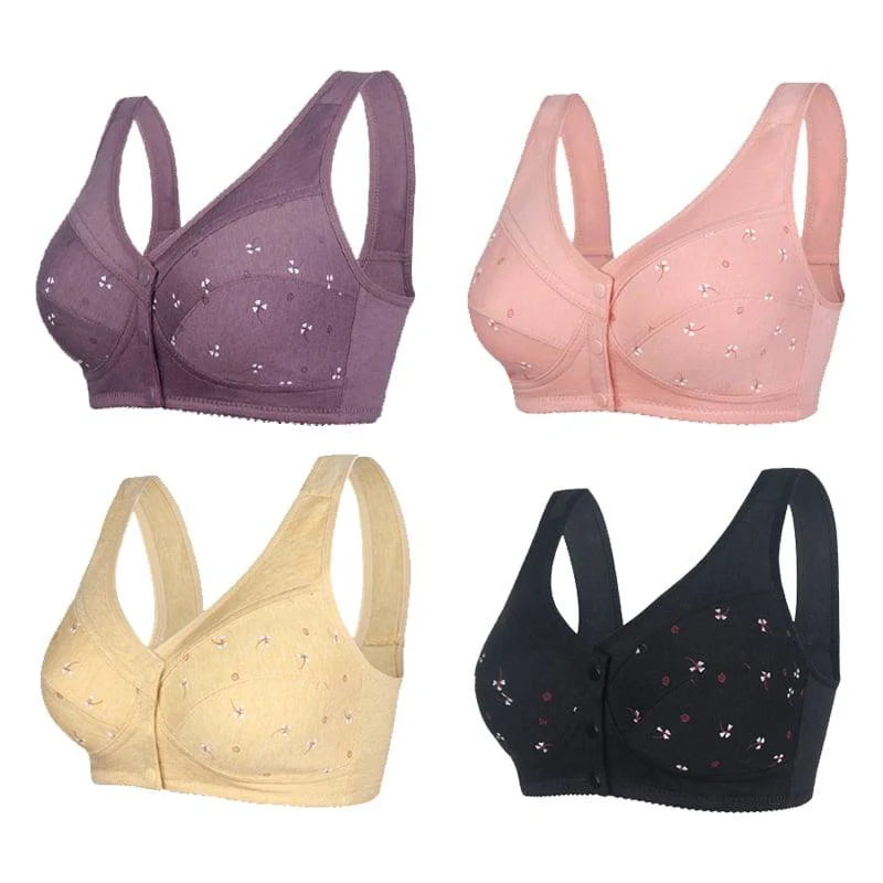 🔥Buy 2 get 1 free (3pcs)🔥Design for Senior Front Closure Cotton Bra - Image 17