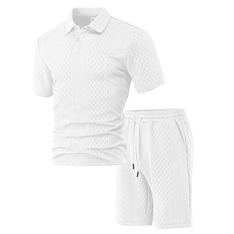 💞50K+ SOLD!💥🩳Men's Diamond Print 2-Piece Set – Ready in seconds! Soft, breathable top with easy shorts. No fuss, just style. Perfect for garden BBQs or coffee dates. - Image 10