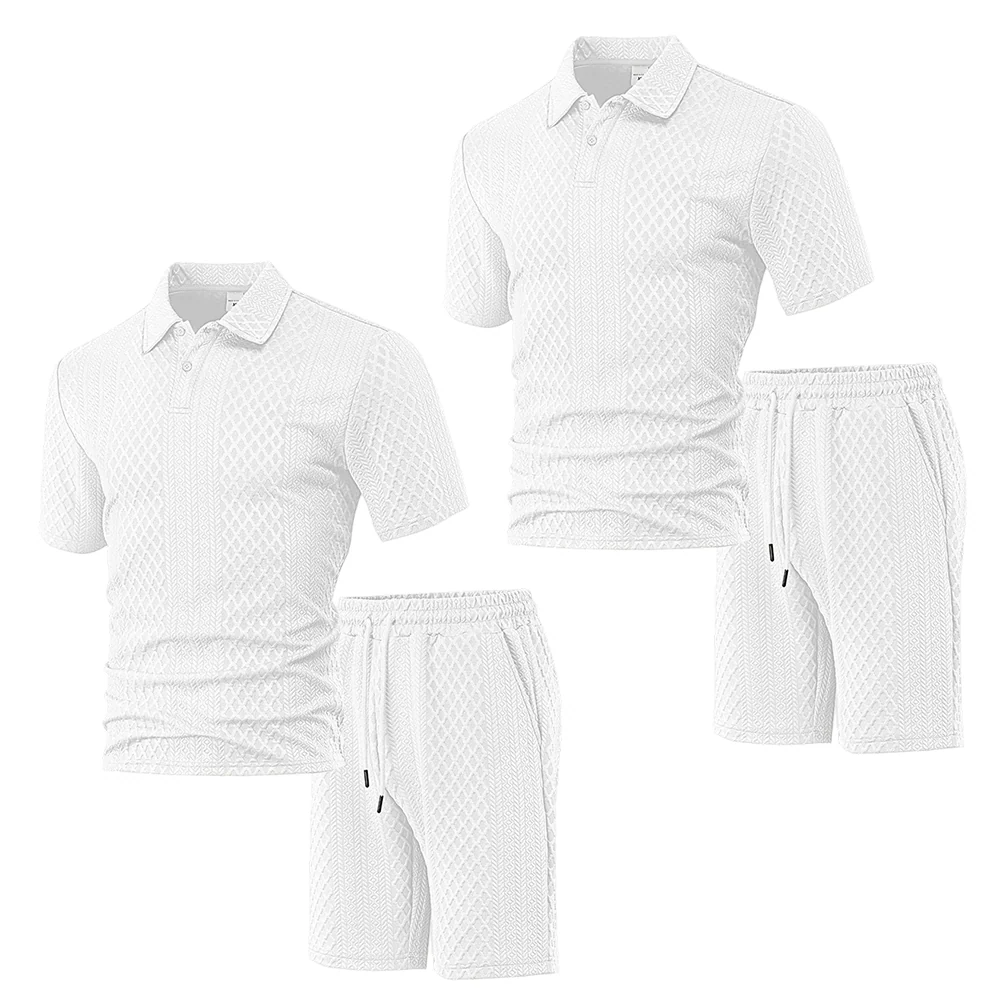 💞50K+ SOLD!💥🩳Men's Diamond Print 2-Piece Set – Ready in seconds! Soft, breathable top with easy shorts. No fuss, just style. Perfect for garden BBQs or coffee dates. - Image 11