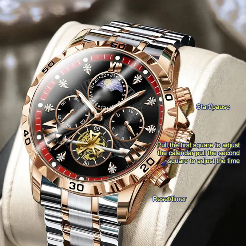 📢Best Christmas Gift 50% OFF !!🎁Men's Luminous Waterproof Flywheel Quartz Watch