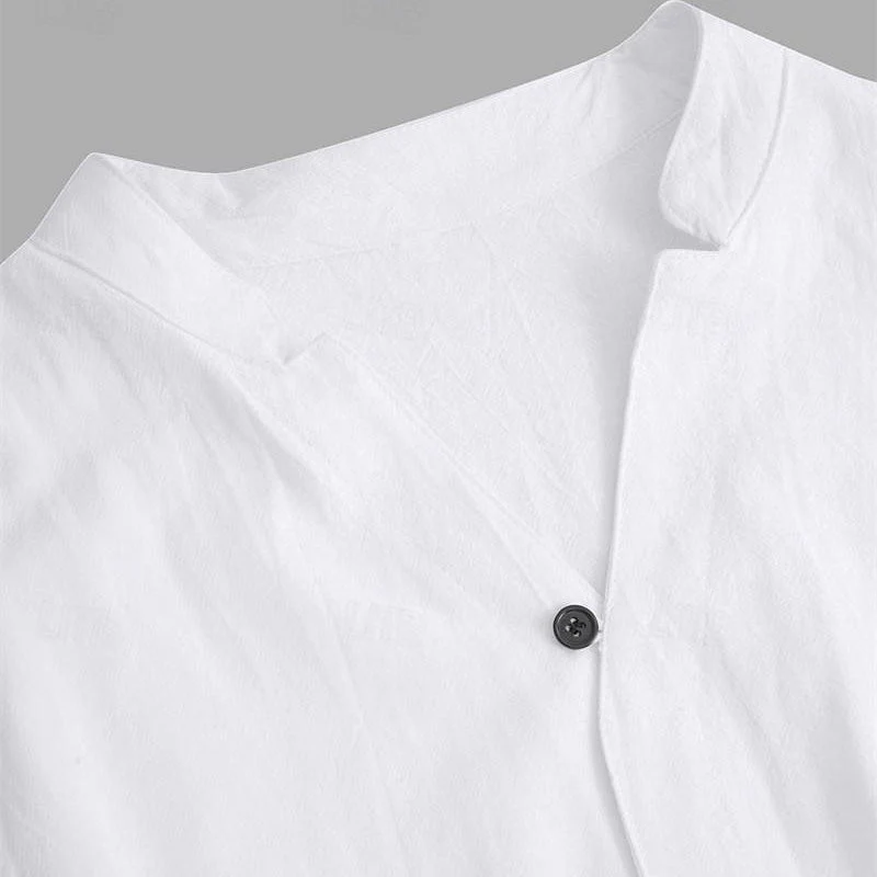 Men's Trendy Cotton Linen Top & Pants Two-Piece Set - Image 6
