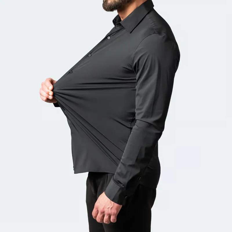 👔40% OFF!🌞Men’s High-Stretch Wrinkle-Free Shirt – Ultra-Comfortable, Breathable & Always Crisp for Work or Weekend✨ - Image 2