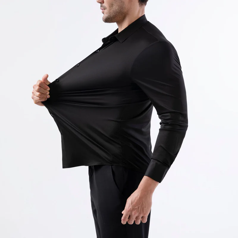 👔40% OFF!🌞Men’s High-Stretch Wrinkle-Free Shirt – Ultra-Comfortable, Breathable & Always Crisp for Work or Weekend✨ - Image 4