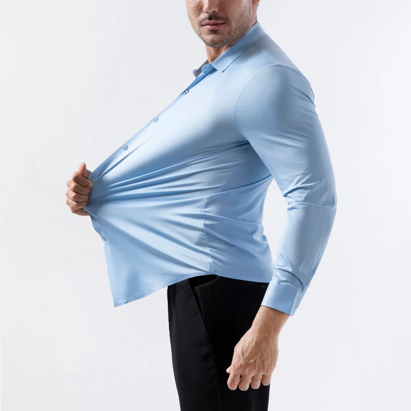 👔40% OFF!🌞Men’s High-Stretch Wrinkle-Free Shirt – Ultra-Comfortable, Breathable & Always Crisp for Work or Weekend✨ - Image 8