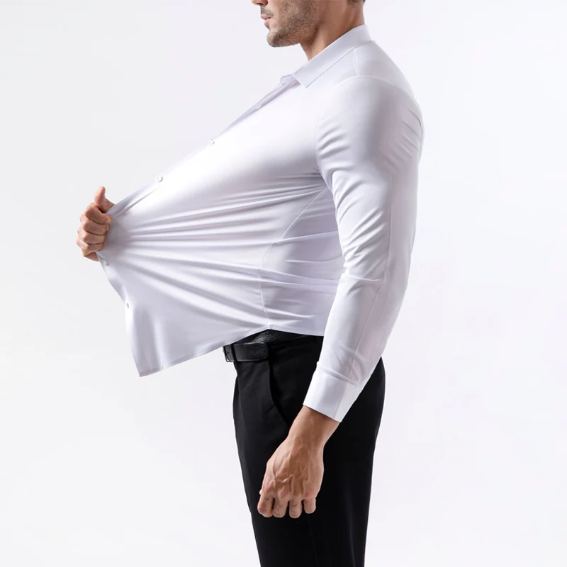 👔40% OFF!🌞Men’s High-Stretch Wrinkle-Free Shirt – Ultra-Comfortable, Breathable & Always Crisp for Work or Weekend✨ - Image 9