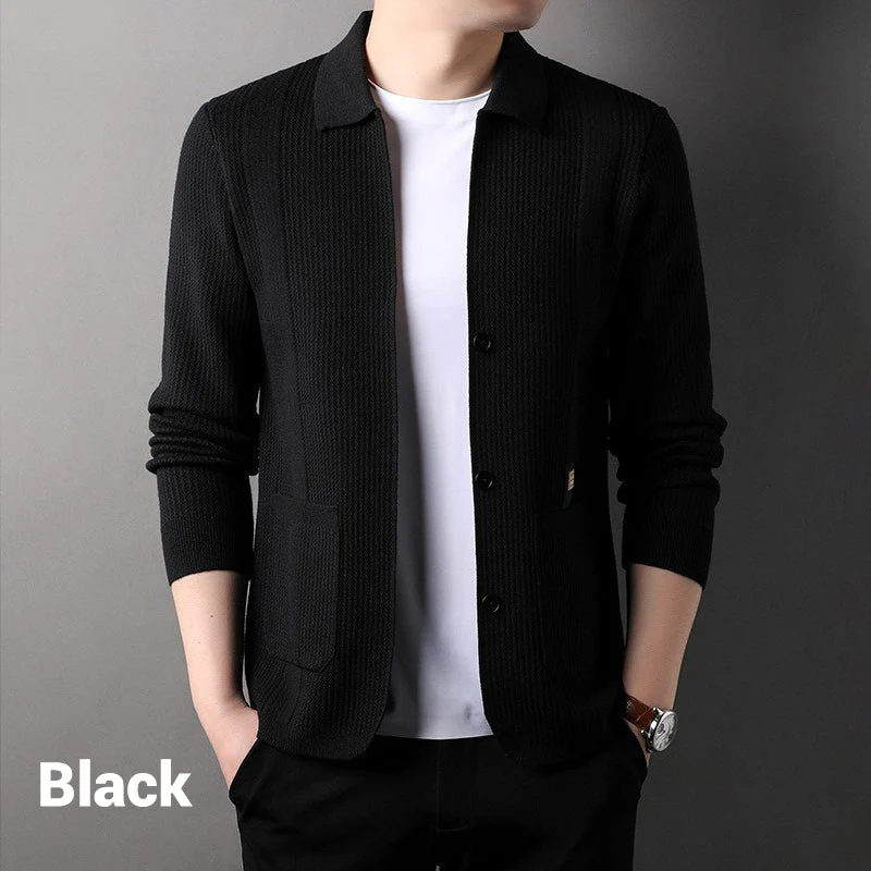 🔥New products in 2024🔥Men's Lapel Knitted Long Sleeve Coat - Image 12