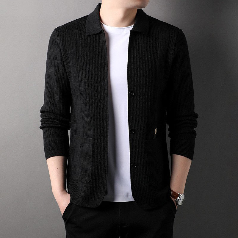 🔥New products in 2024🔥Men's Lapel Knitted Long Sleeve Coat - Image 6