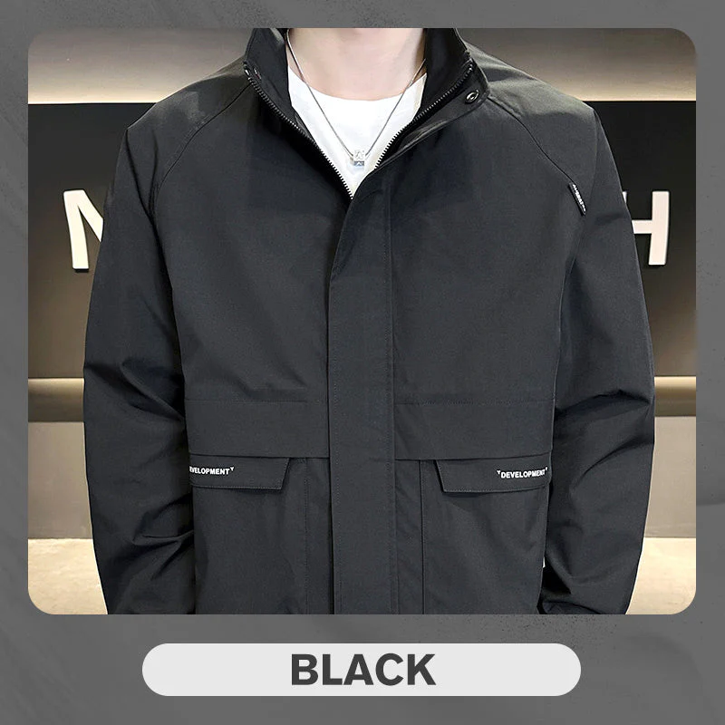 Men's Stylish Full Zip Jacket with Pockets - Image 10