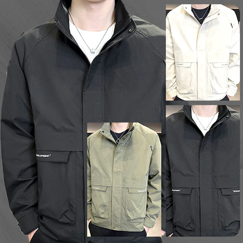 Men's Stylish Full Zip Jacket with Pockets - Image 6