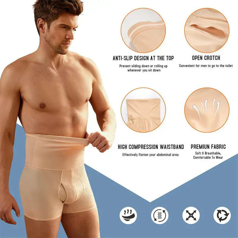 ⏳Time-limited Special⏰Men's Compression Shorts - High Waist Tummy Control & Sweat-Wicking - Image 15