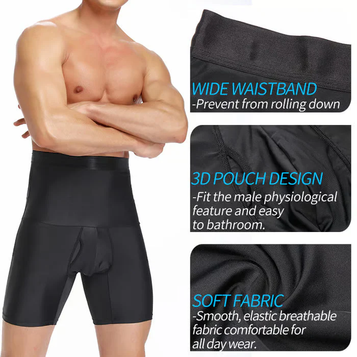 ⏳Time-limited Special⏰Men's Compression Shorts - High Waist Tummy Control & Sweat-Wicking - Image 3