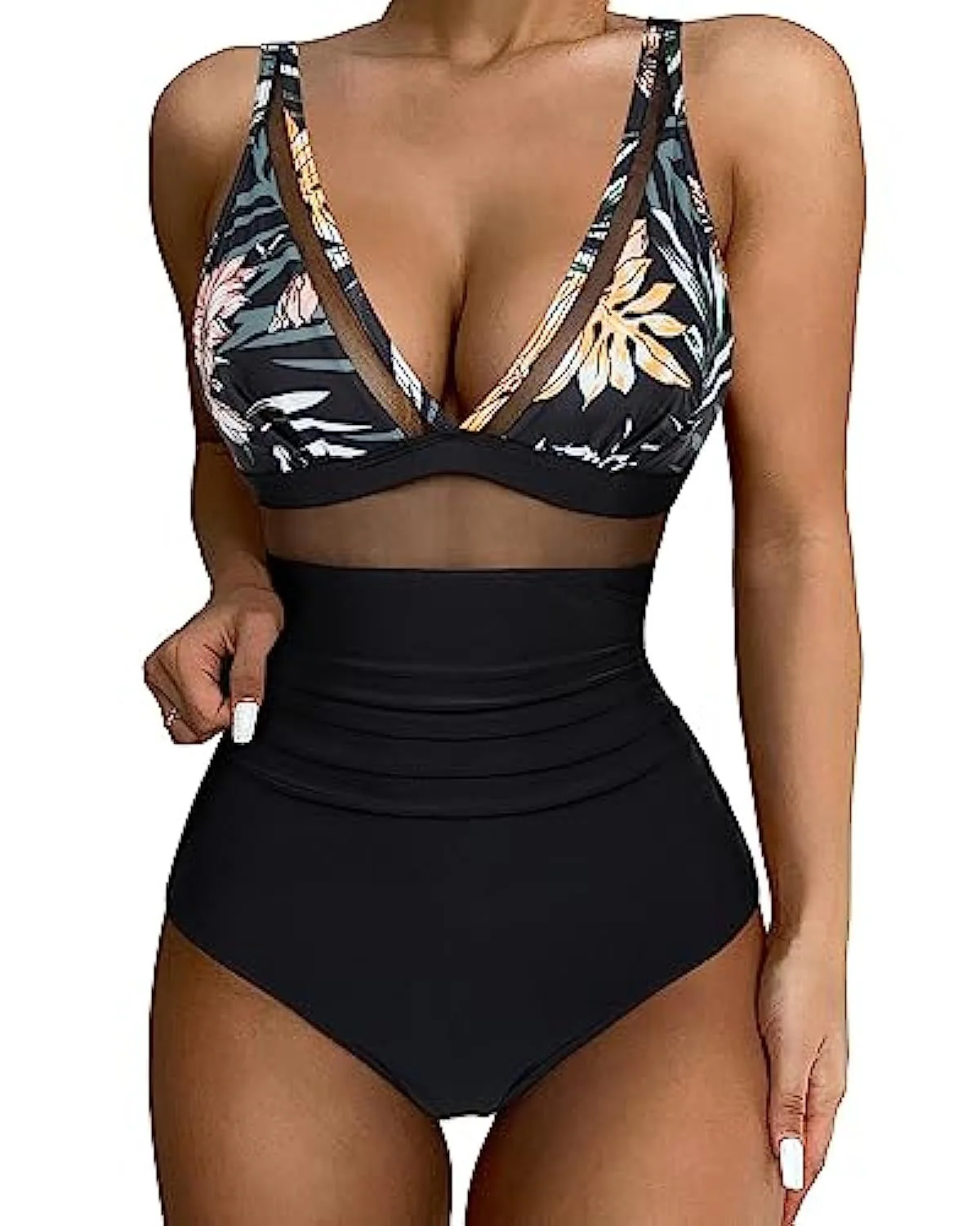 💥Last Day Special Sale 49% OFF💃Women's Mesh Ruched One-piece Swimsuit - Image 2