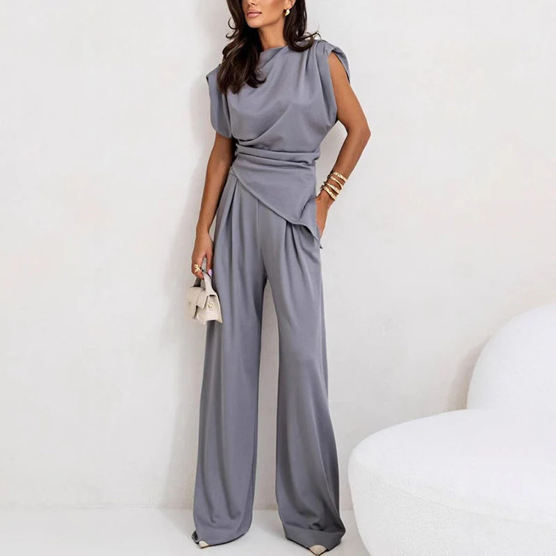 🌸Spring Specials💐 Women’s Elegant Solid Color Two-Piece Set - Image 3