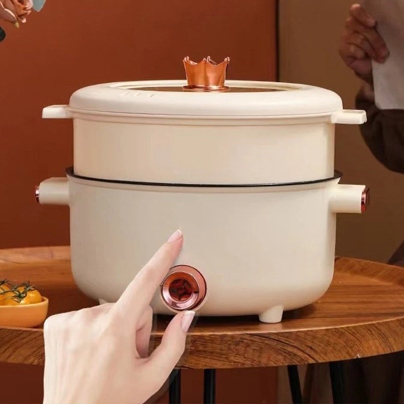 Multi-Functional Electric Non-Stick Pot with Steamer - Image 4