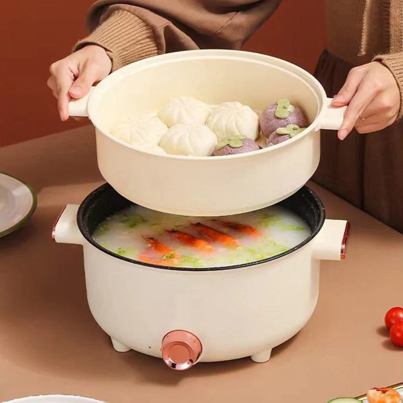 Multi-Functional Electric Non-Stick Pot with Steamer - Image 5