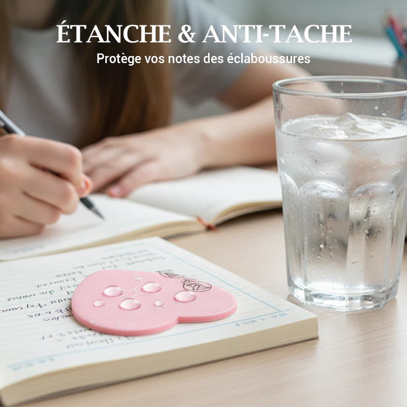 Transparent pearlescent sticky notes in the shape of a heart - Image 2