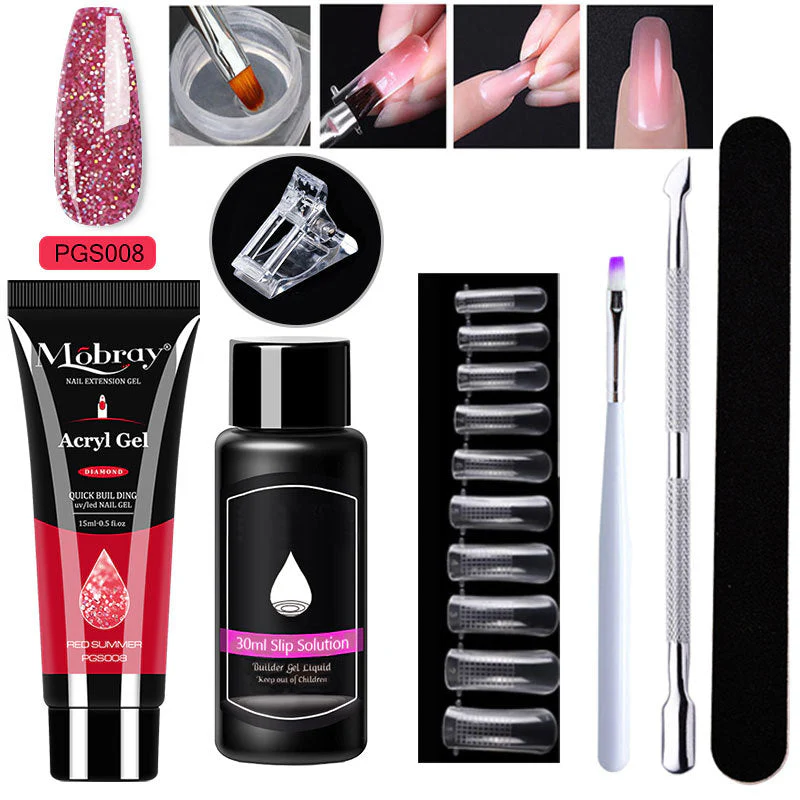 💅7-Piece Set Nail Art Crystal Extension Glue - Image 23