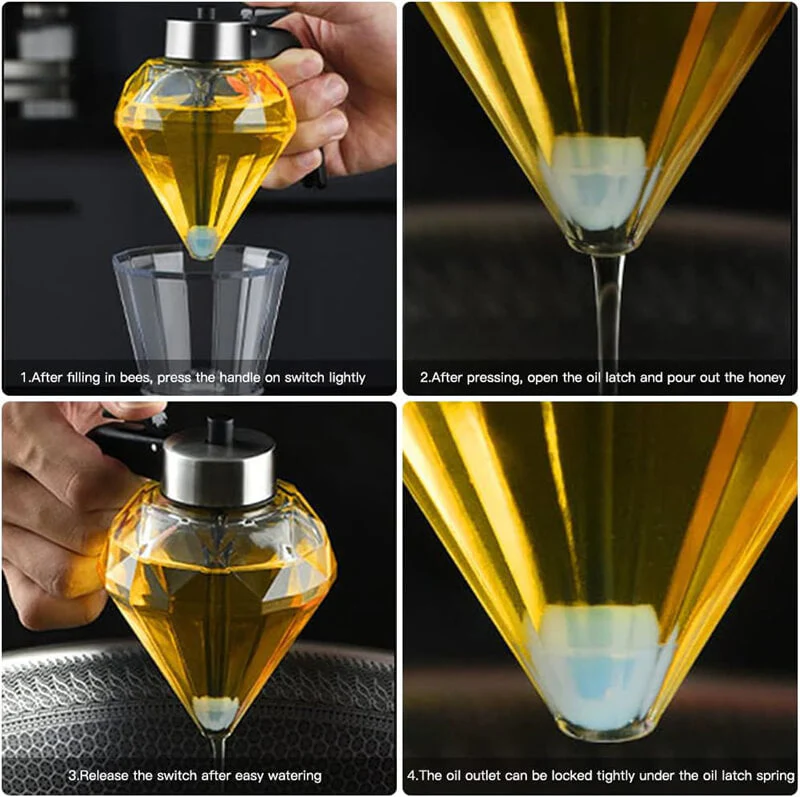 Diamond Glass Oil Bottle - Image 8