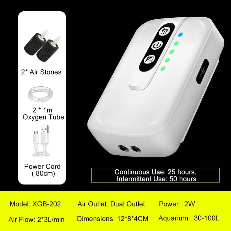 Outdoor Portable Rechargeable Aquarium Oxygen Pump - Image 10