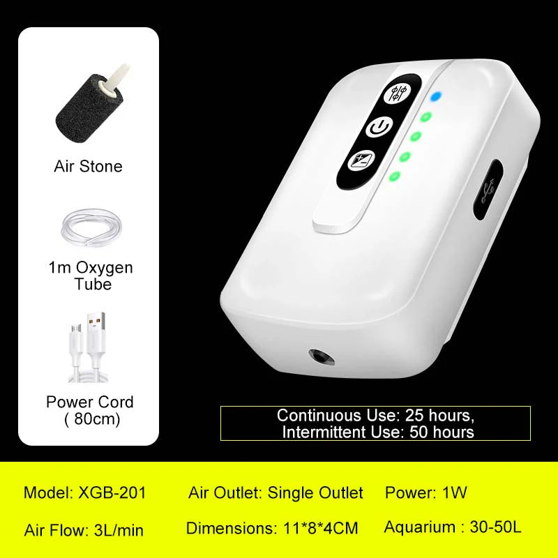 Outdoor Portable Rechargeable Aquarium Oxygen Pump - Image 9