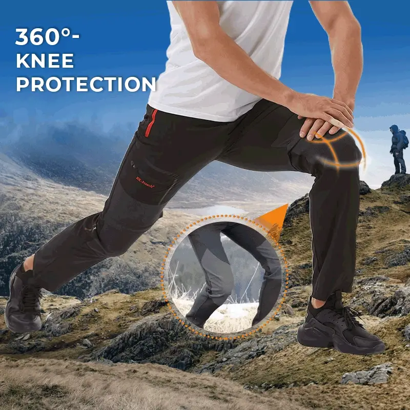 Men's Fleece-Lined Waterproof Cargo Pants – Plus Size Quick-Dry Winter Hiking Pants ❄️👖🌲 - Image 3
