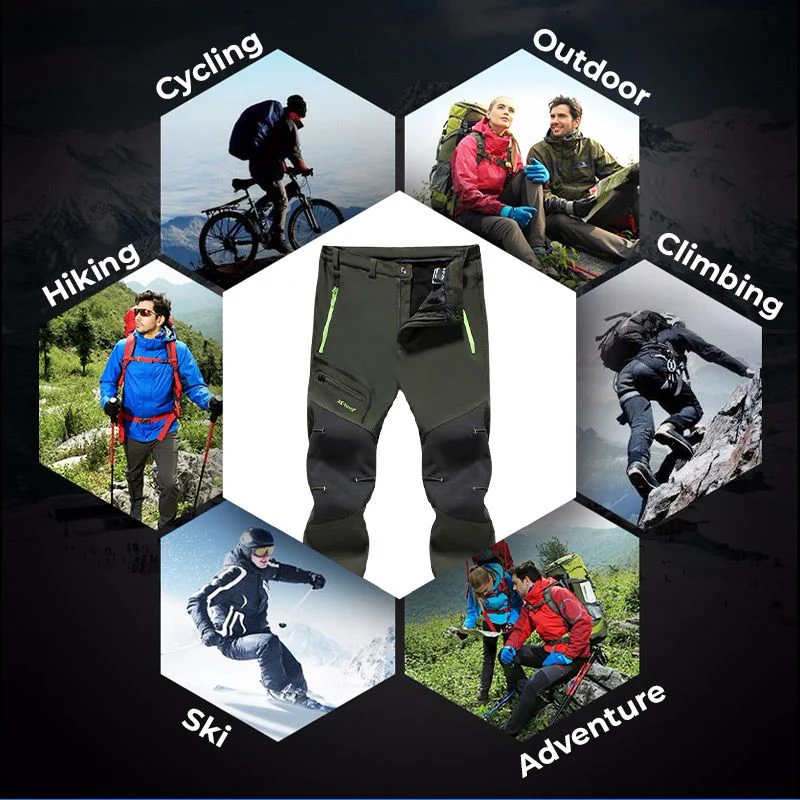 Men's Fleece-Lined Waterproof Cargo Pants – Plus Size Quick-Dry Winter Hiking Pants ❄️👖🌲 - Image 7