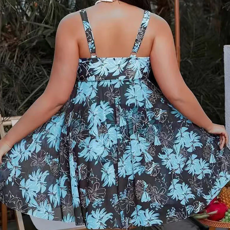 💃New Fashion Favorite 55% OFF🔥Plus Size Floral Printed Mesh Swimdress - Image 8