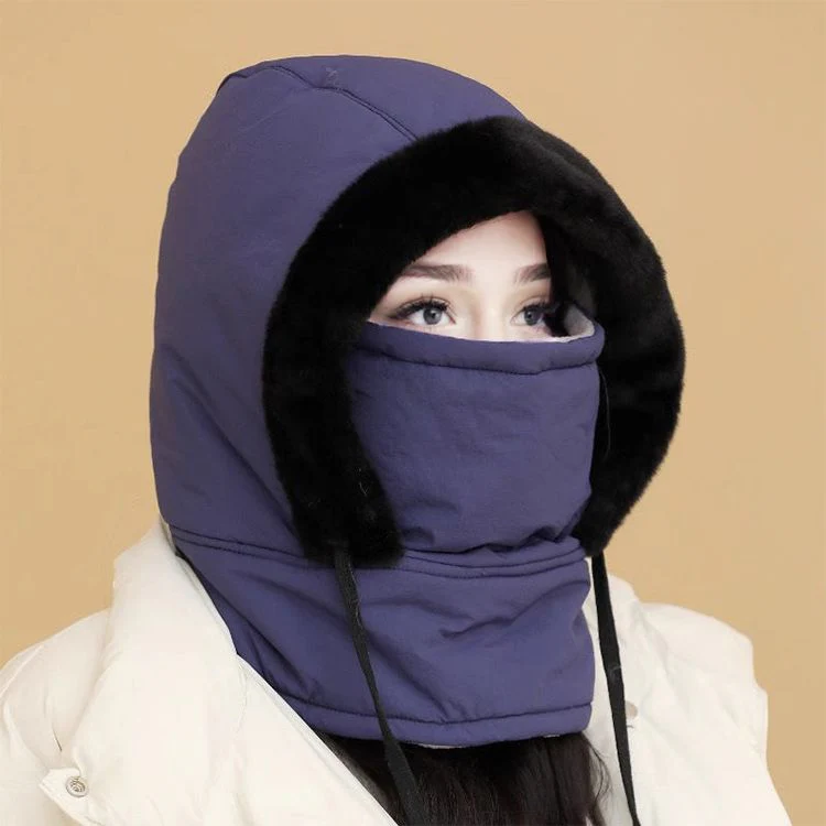 📢Stock running low! ☃️Plush-lined Thickened Thermal Hat with Face Mask for Men and Women - Image 11