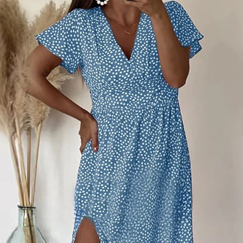 🌹Women’s Sexy Printed Maxi Dress With Side Slits💃 - Image 3