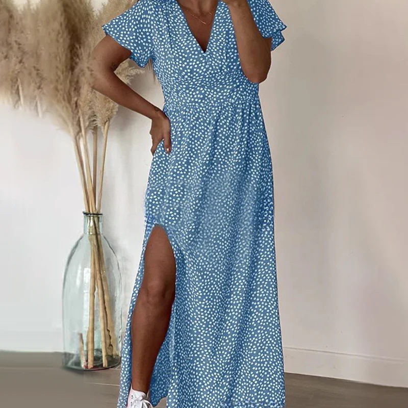 🌹Women’s Sexy Printed Maxi Dress With Side Slits💃 - Image 6
