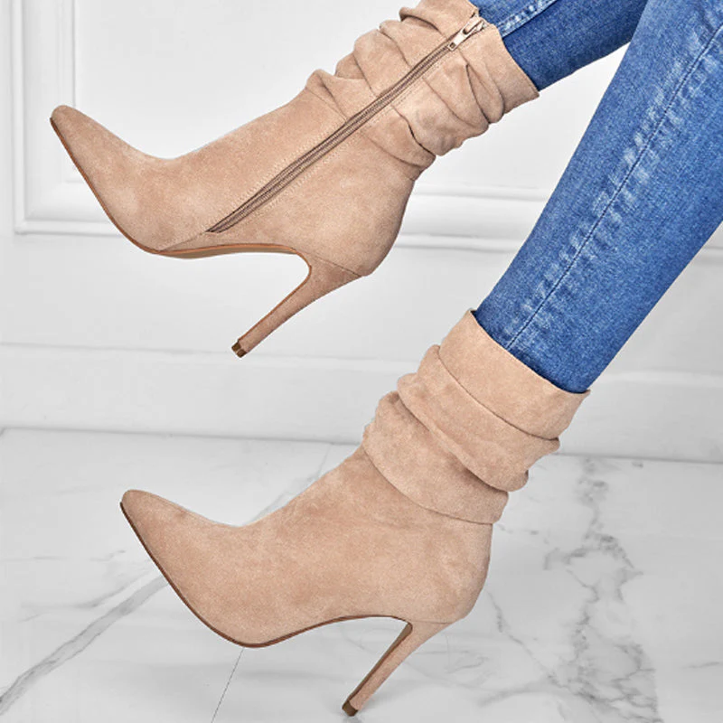 💖2025 Hot Sale💖Women's Pointed Toe High Heel Short Boots - Image 2