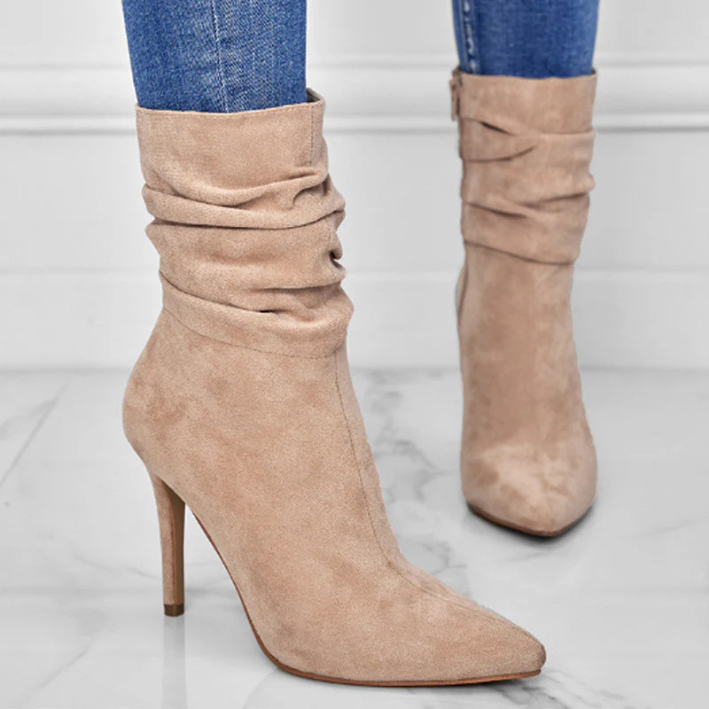 💖2025 Hot Sale💖Women's Pointed Toe High Heel Short Boots - Image 3