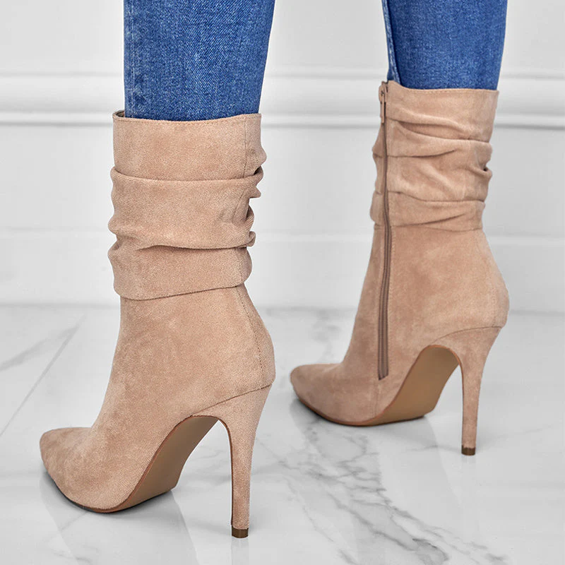 💖2025 Hot Sale💖Women's Pointed Toe High Heel Short Boots - Image 4