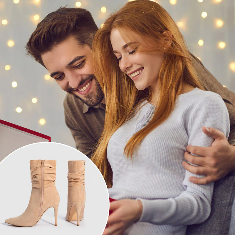 💖2025 Hot Sale💖Women's Pointed Toe High Heel Short Boots - Image 8