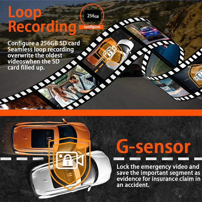 🏆40% Off!🚗4-Channel HD Dashcam with Front Interior Rear Recording🎥 - Image 11