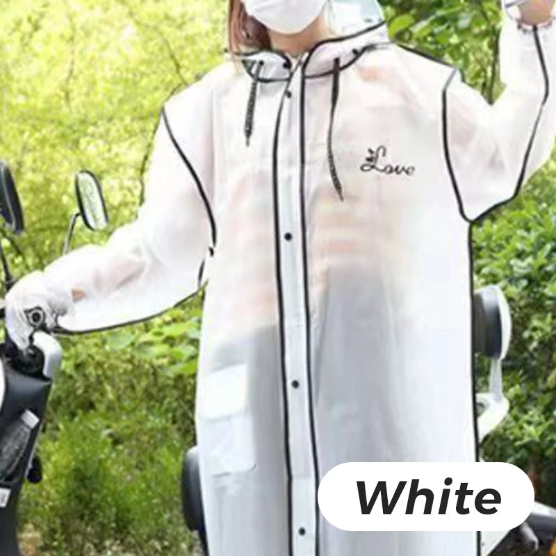 Reusable Hooded Raincoat with Mask for Adults - Image 11
