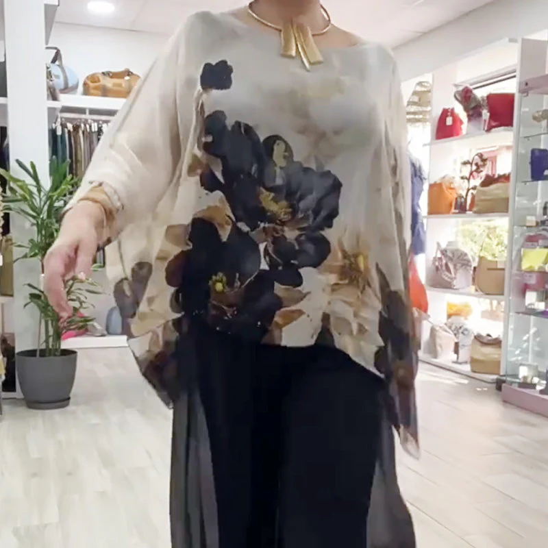 Women's Casual Printed Round Neck Top - Image 7
