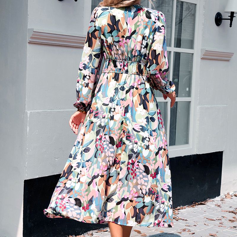 🔥Printed casual boho dress with V-neck for women🔥 - Image 5