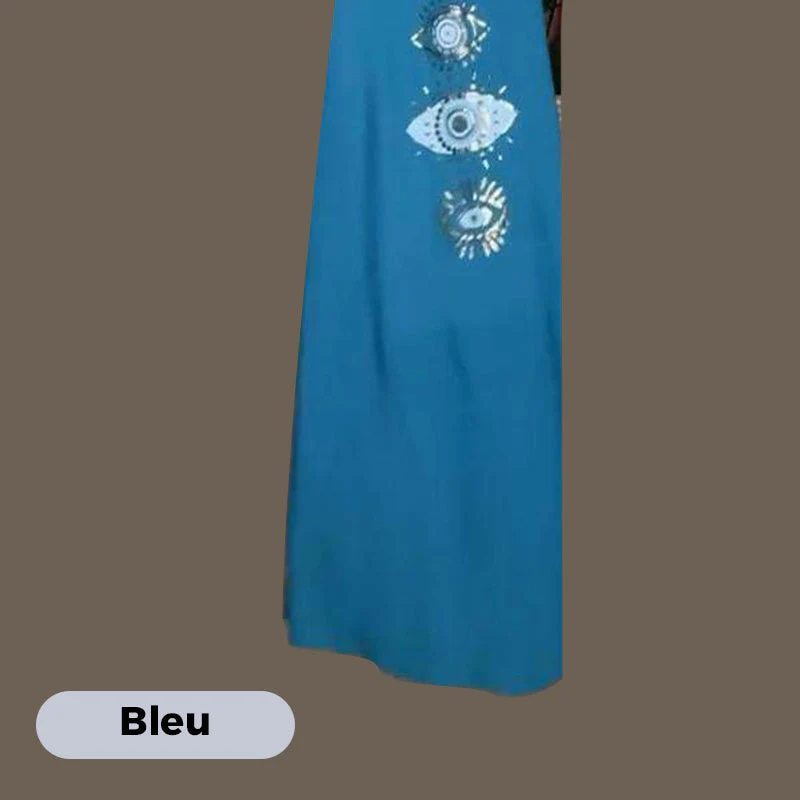 🌸LAST DAY PROMOTION - 50%OFF🌸Women's Sleeveless Long Dress with Eye Print - Image 13