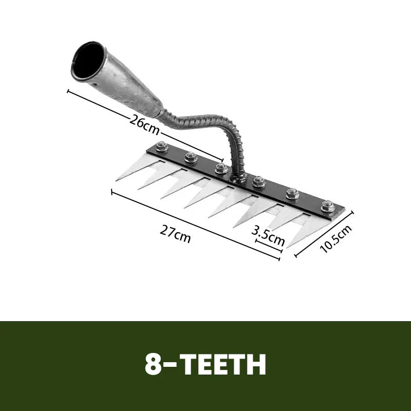 🔥Hot Sale🔥5/6/7/8 Teeth Carbon Steel Garden Weeding Rake - Image 12
