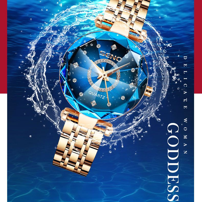 ⌚ Elegant Shining Watch💎 Crystal Dial, Stainless Steel Band & Water-Resistant for Daily Wear ✨ - Image 3