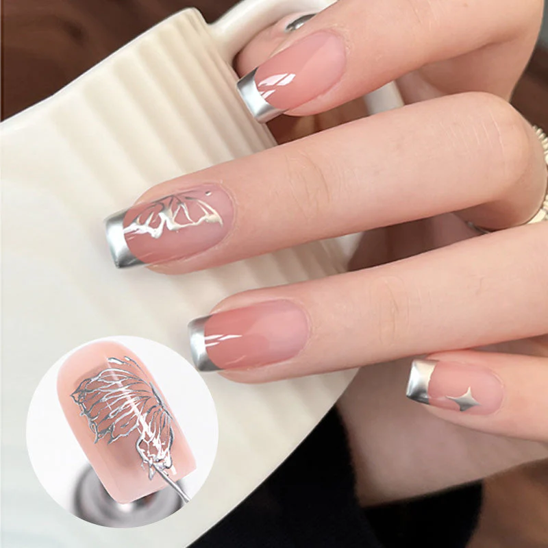 💅Silver Liquid Mirror Chrome Nail Gel In Can - Image 6