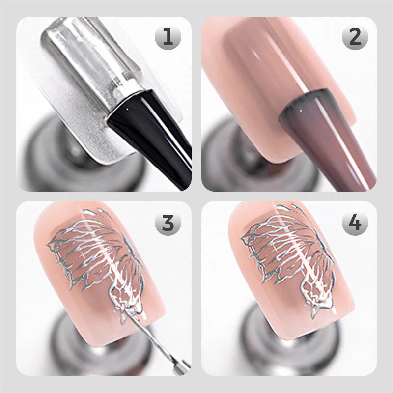 💅Silver Liquid Mirror Chrome Nail Gel In Can - Image 8