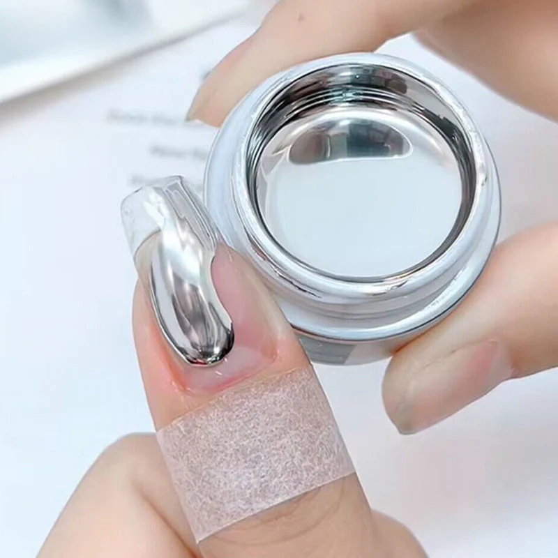 💅Silver Liquid Mirror Chrome Nail Gel In Can - Image 9